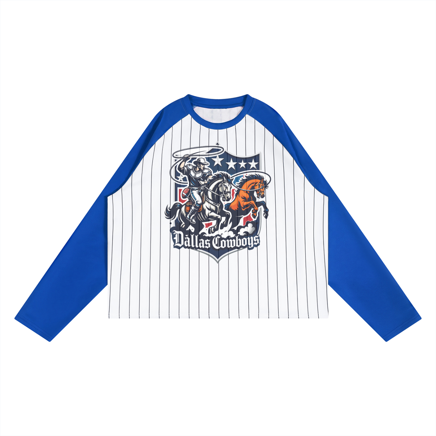 Unisex Striped Raglan Long Sleeve T-Shirt