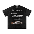 Snow Washed Oversized Cotton T-Shirt