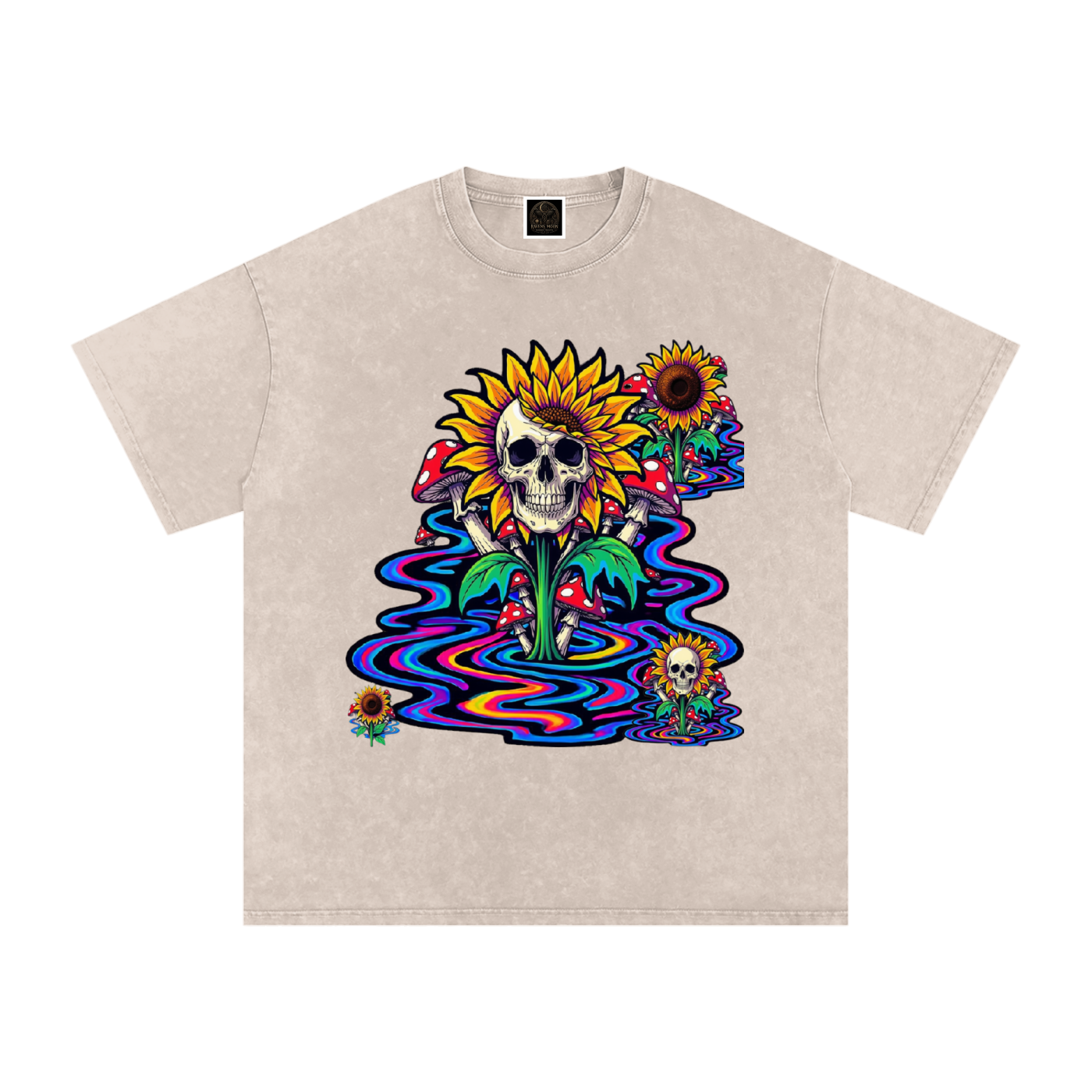 Snow Washed Oversized Cotton T-Shirt