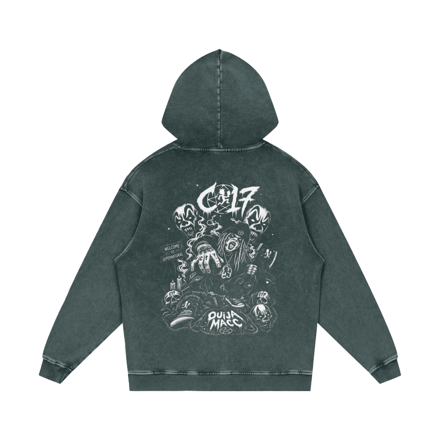 Snow Washed Loose Cotton Hoodie