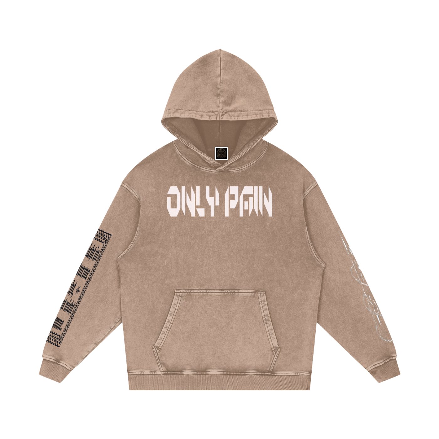 Snow Washed Loose Cotton Hoodie