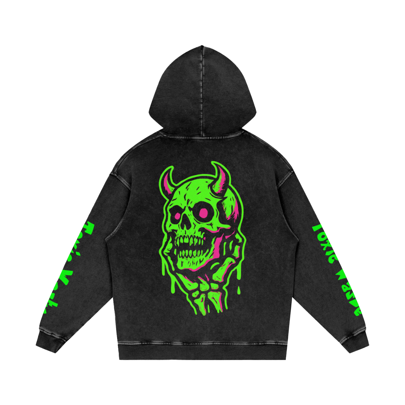 Snow Washed Loose Cotton Hoodie