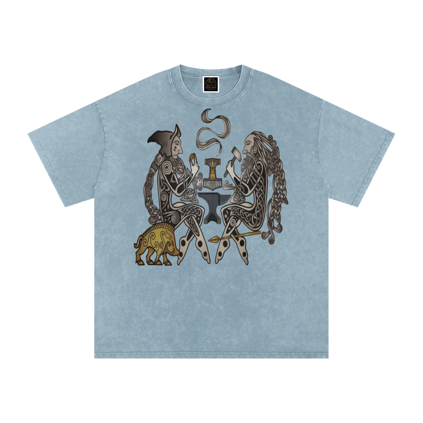 Snow Washed Oversized Cotton T-Shirt