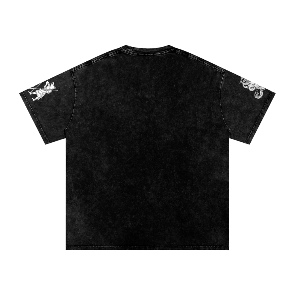 Snow Washed Oversized Cotton T-Shirt