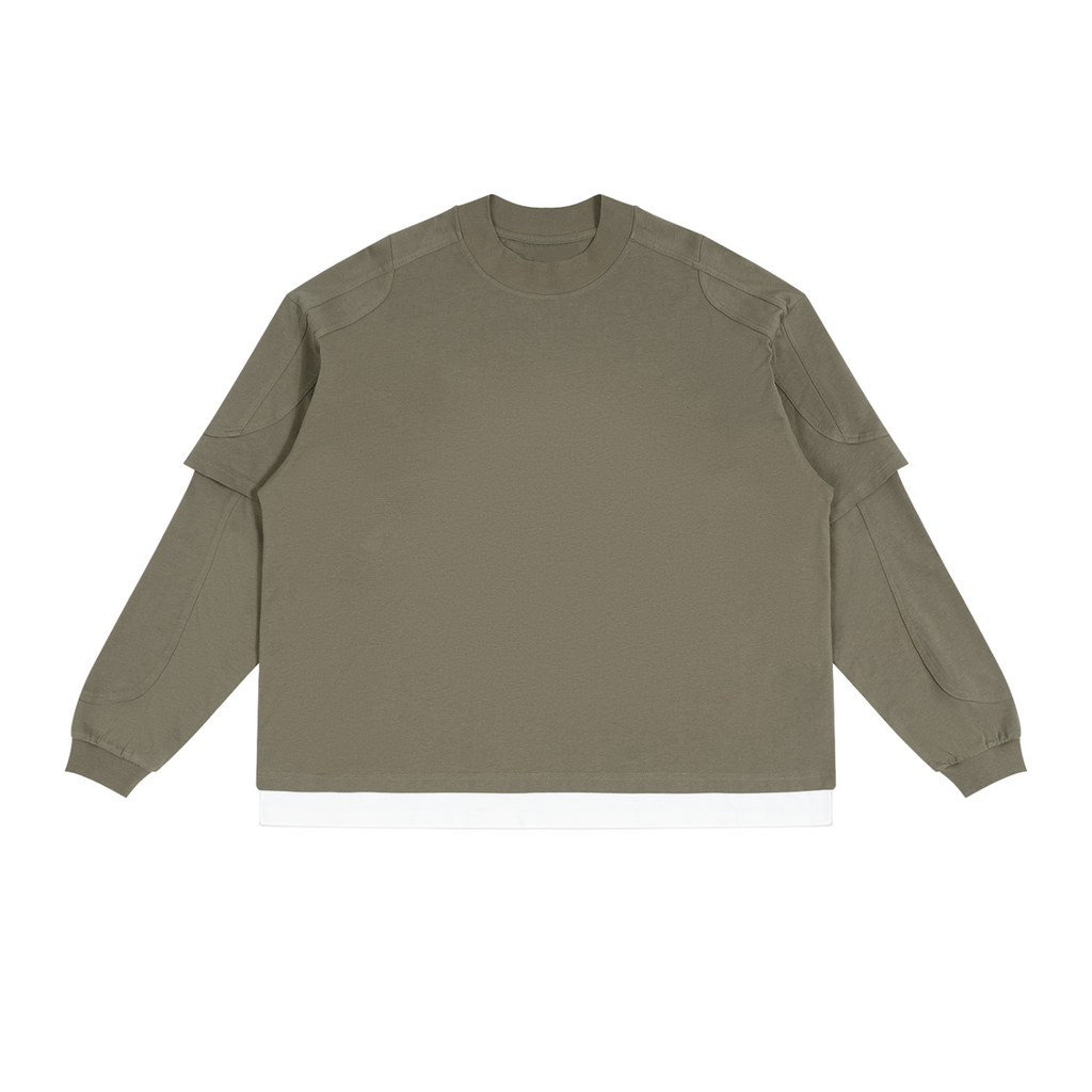 Unisex Paneled Layer Color Block T-Shirt