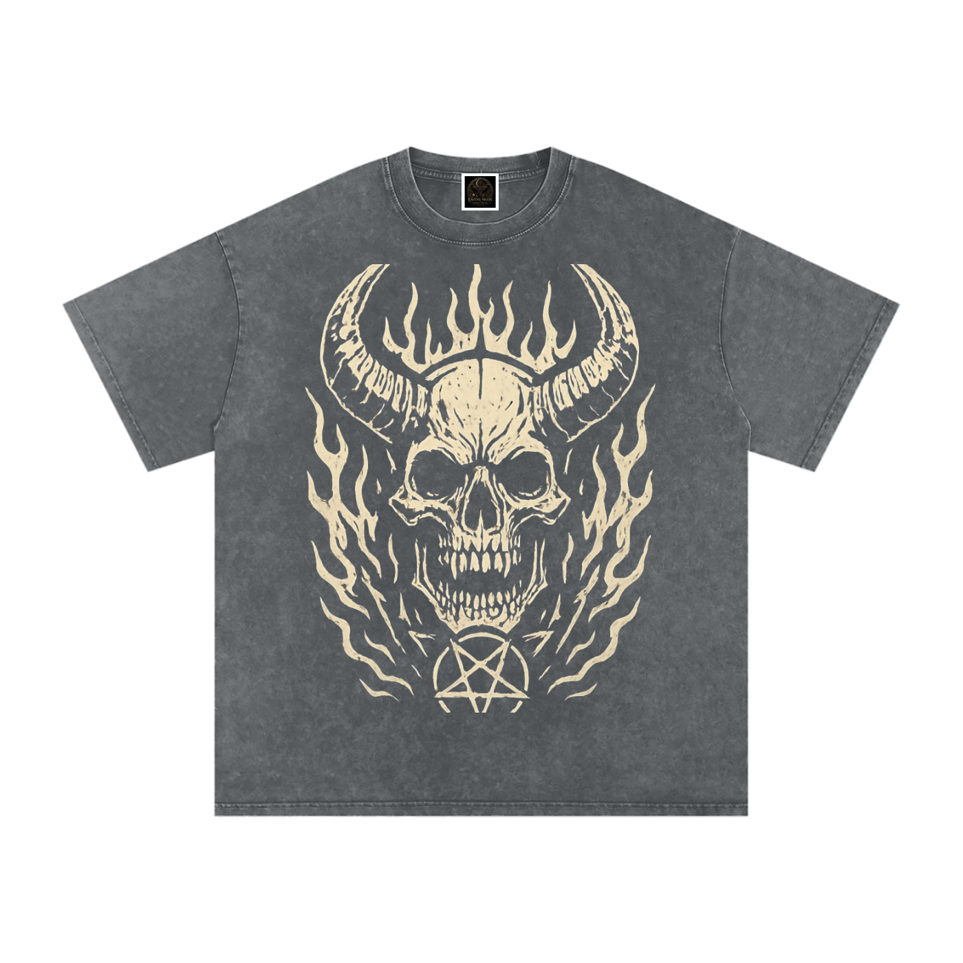 Snow Washed Oversized Cotton T-Shirt