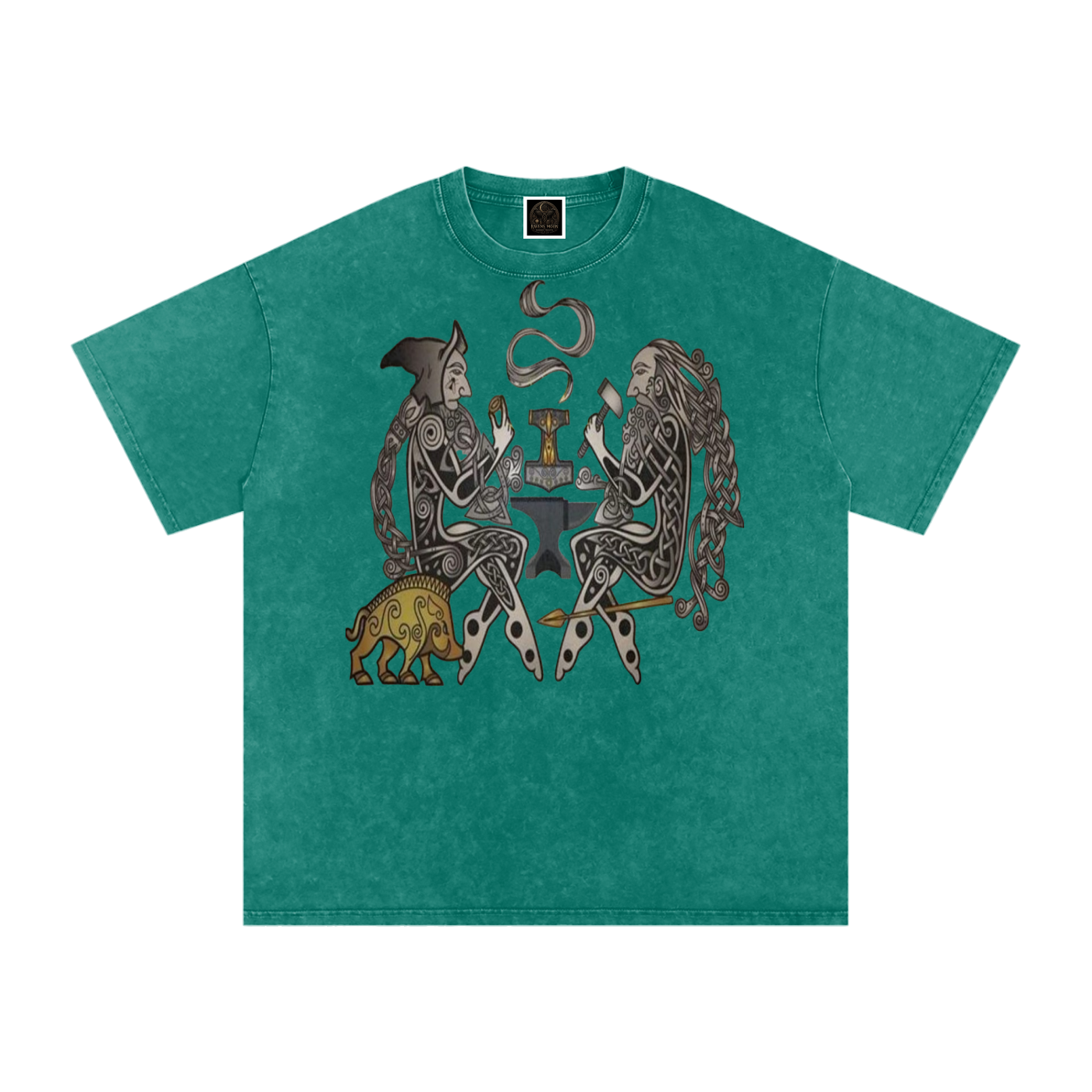 Snow Washed Oversized Cotton T-Shirt