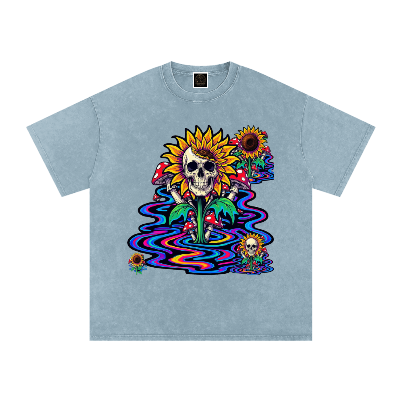 Snow Washed Oversized Cotton T-Shirt